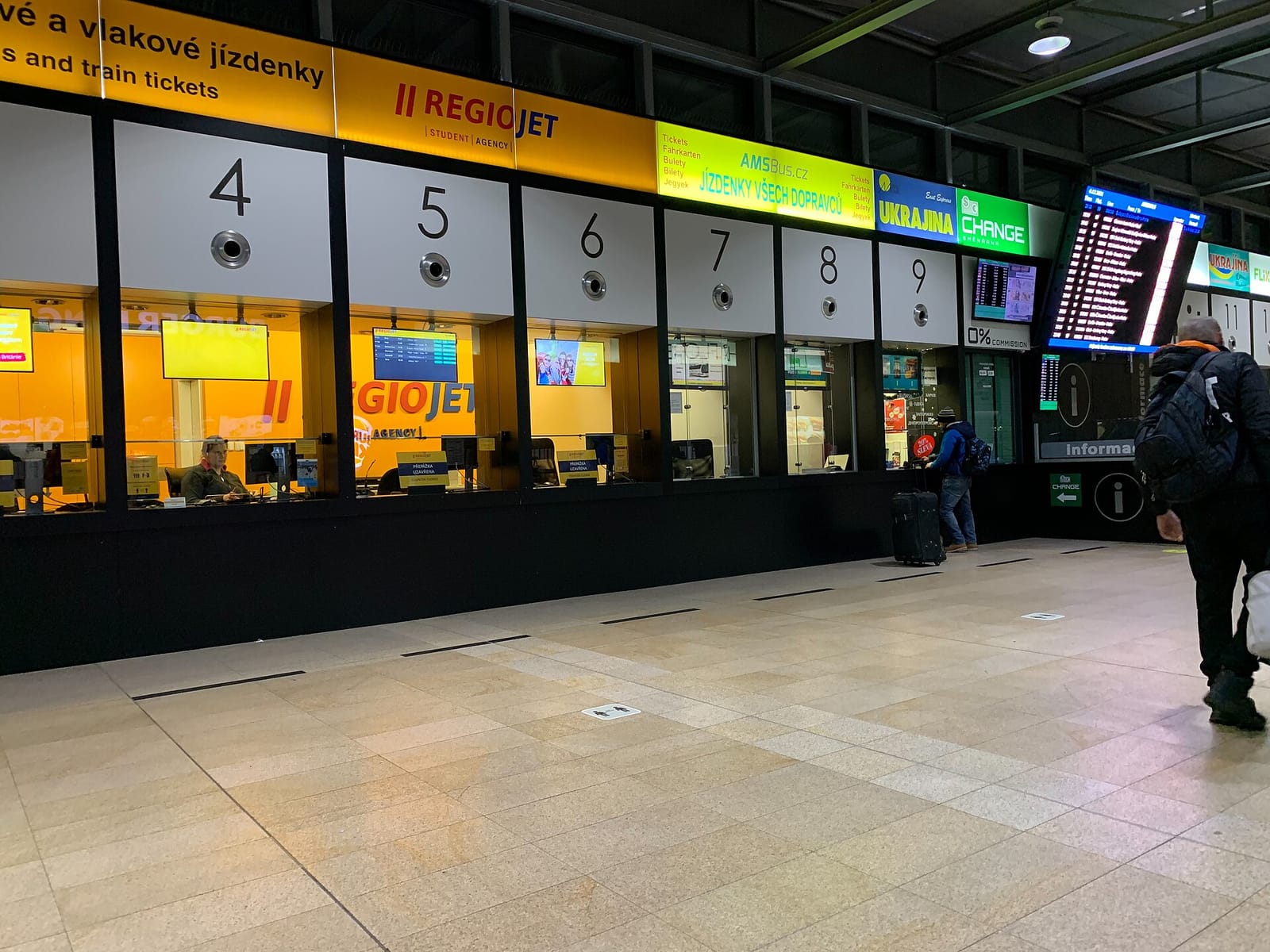 RegioJet · Florenc terminal, morning departure
