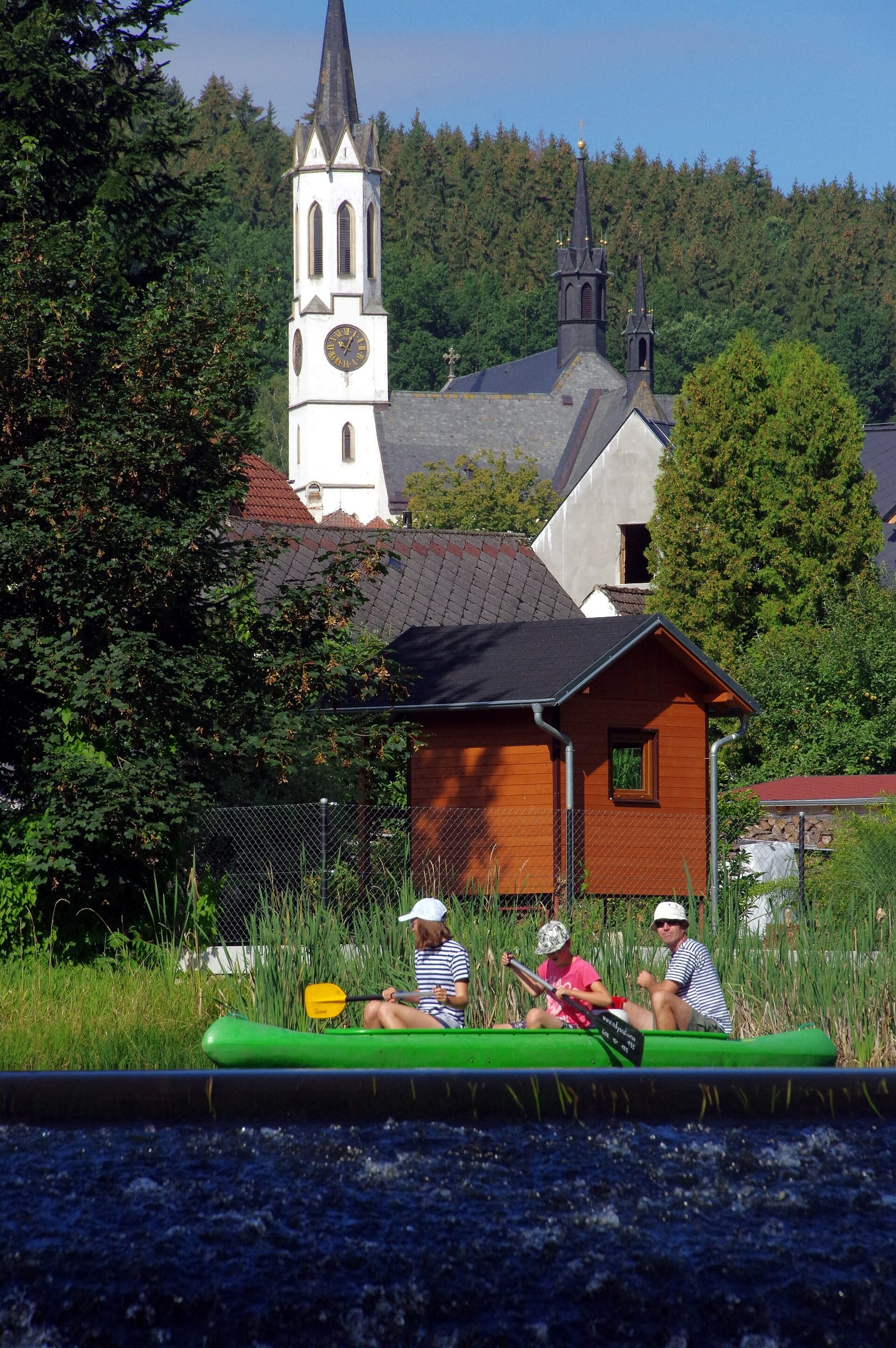 Vltava · raft launch at Vyšší Brod